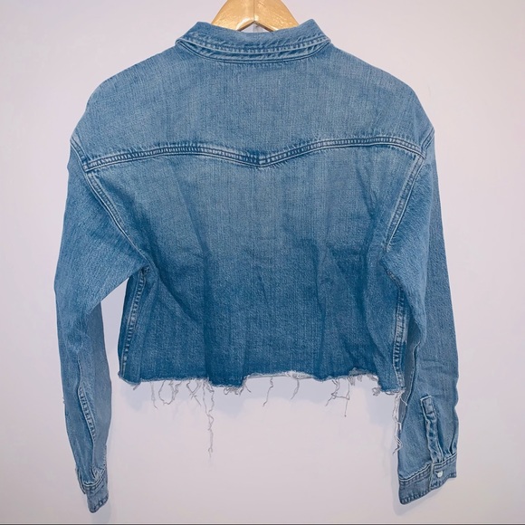 GRLFRND Christy Cropped Shirt in Harvest Moon - Picture 5 of 8